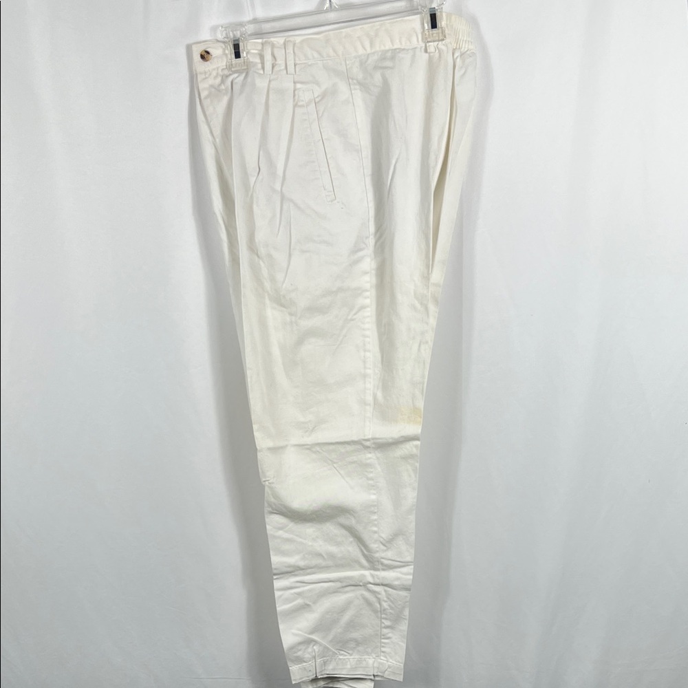 Vintage 90’s Parisian Petites Women’s White Pants 14 Front & Back‎ Pockets Cotto
